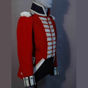 New Red British 8th Regt of Foot Militia Officer Jacket, Military uniform, Red 8th regiment coat, British uniform 8th regiment