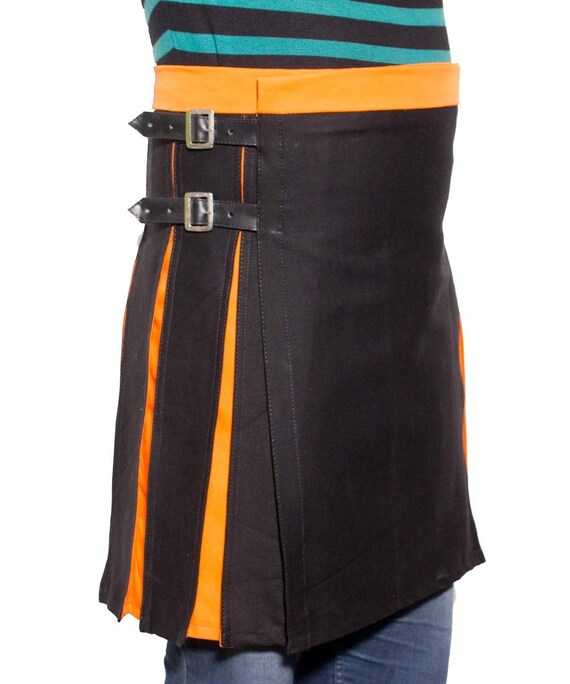 orange and black kilt