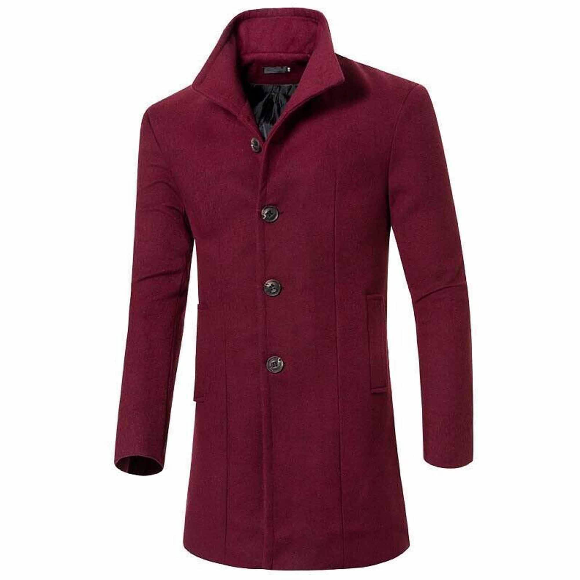 Mens Wool Coat Black Double Breasted Wool Long Overcoat | Etsy UK