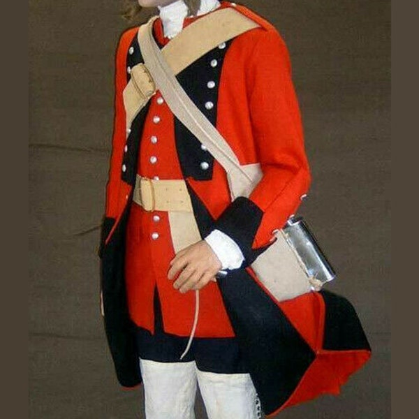 Red Men British 60th Royal Regt Officer Jacket, Steampunk admiral Uniform hussar jacket, lancer officer jacket, admiral coat, royal regiment
