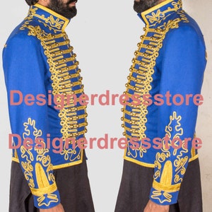 Mens Military Hussar Jacket, Hussar jacket for men, wool hussar jacket, Military wears jacket for men
