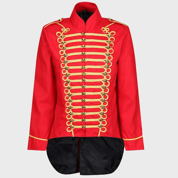 Military Black and Gold Hussar Jacket Marching Jacket With -  UK