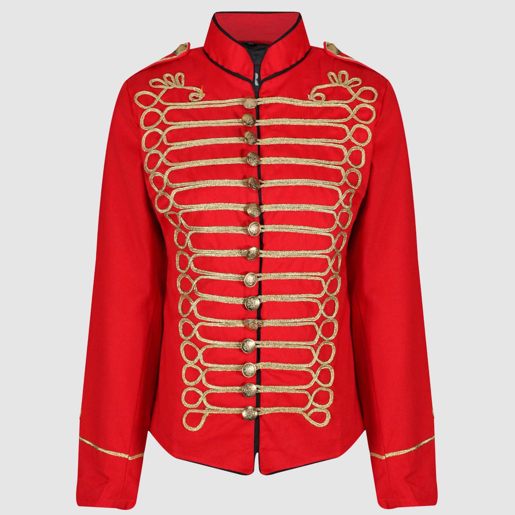 Image of Black Gold Silver Emo Punk Goth Napoleon Military Drummer Prade Jacket