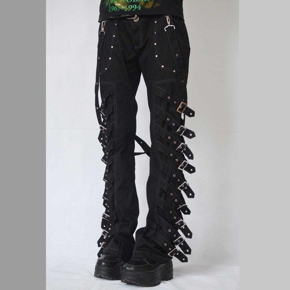 Women EMO Biker Gothic Pant Fetish Style Pants