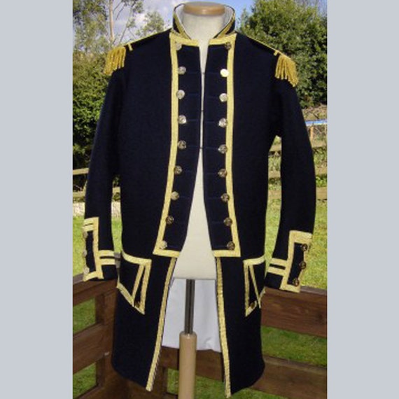 Napoleonic Naval Captains Jacket, Dress, Pre 1812. Military Hussar Jacket  Online, Regency Uniform Historical Frock Coat -  Sweden