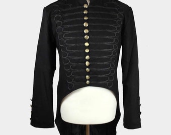 Men's Emo Punk Goth MCR Officer Military Drummer Parade Marching Band Jacket