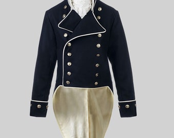 Undress Lieutenants Tailcoat, c.1805. Made from heavy Navy Wool , British war jacket, civil war jacket, British war jackets online