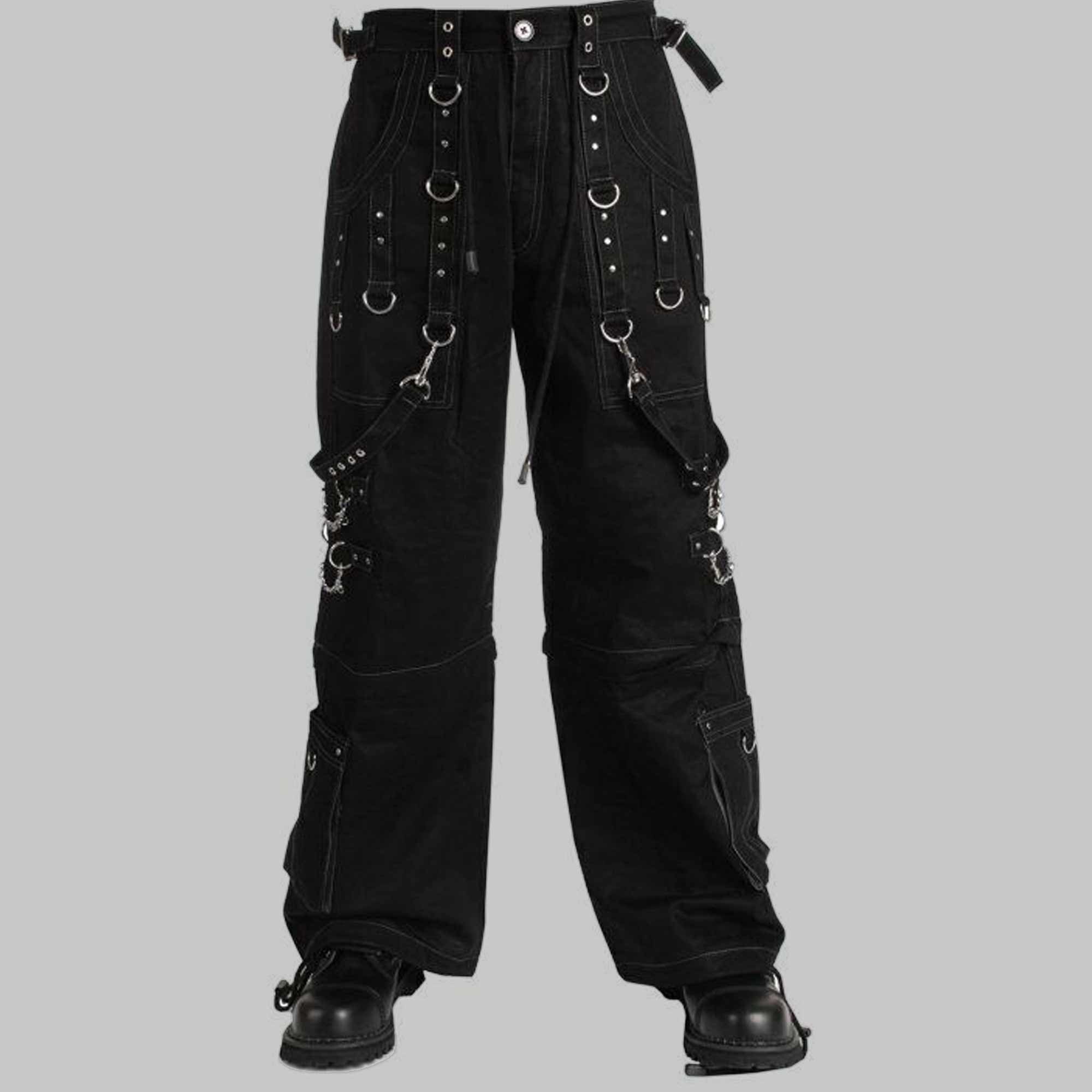 Men Gothic Cyber Trouser Bondage Pant 