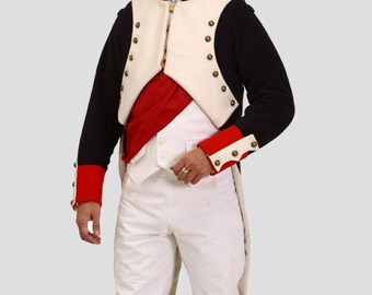 Napoleonic uniforms - Napoleonic jacket tunic - Steampunk Military Uniform leather hussar jacket