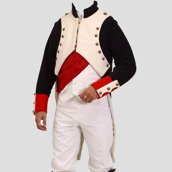 Napoleonic uniforms - Napoleonic jacket tunic - Steampunk Military Uniform leather hussar jacket