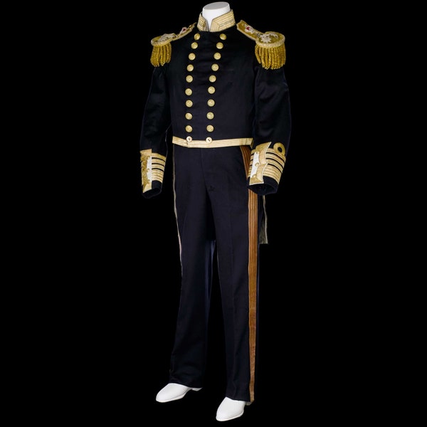 Full dress coat worn by Sir Admiral Francis Leopold McClintock KCB (1819-1907). . military hussar jacket online, regency uniform histori