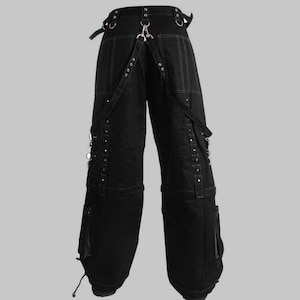 Men Gothic Cyber Trouser Bondage Pant Punk Shorts Metal Studs Trouser Pant, bondage trouser, Gothic trousers, punk trousers image 3