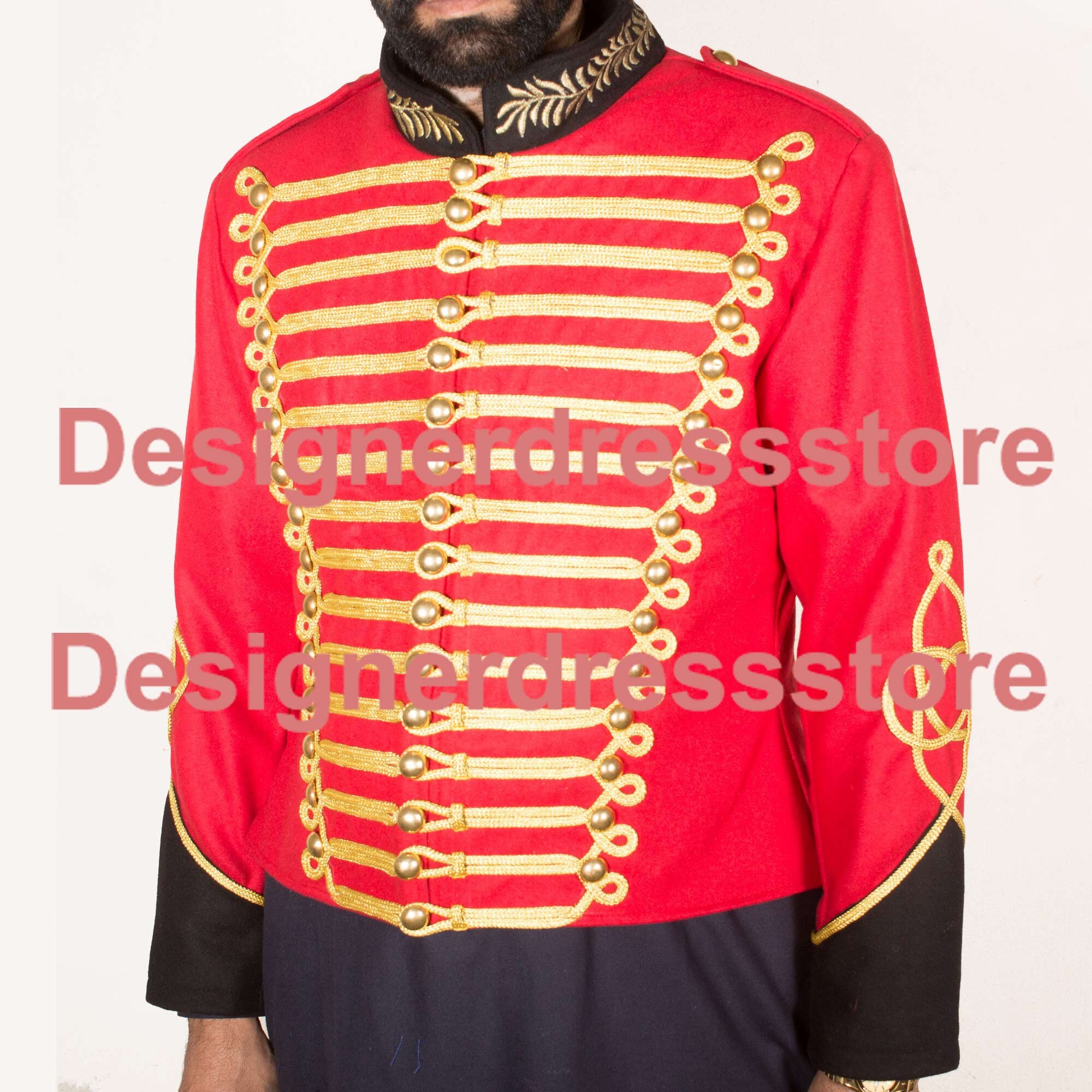 Image of British Army Cavalry Jacket Pelisse - Modern Day Steampunk Military Uniform