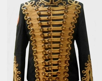 Inspired from Michael Jackson braided jacket, heavy braided jacket, steampunk jacket, braid jacket - Steampunk Military Uniform