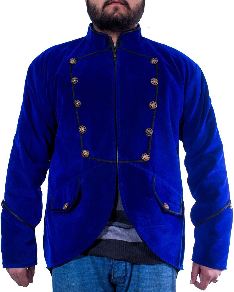 Designer Blue Velvet Jacket for Ladies and Gents Blue Velvet Etsy UK