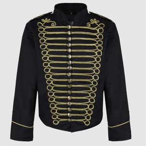 Men's Emo Punk Goth MCR Officer Military Drummer Parade Marching Band Jacket