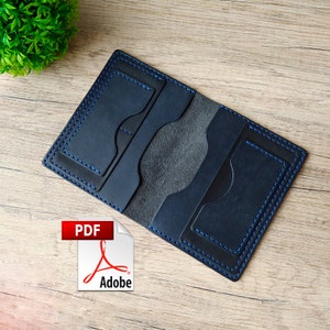 PDF Brieftasche Männer Nähanleitung, Leder Näh-Download, Kartenhalter Vorlage