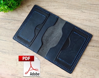 PDF Wallet Men Pattern, Leather Sewing Download, Card Holder Template
