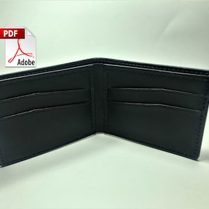 Carteira Bifold Masculina PDF, Padrão de Carteira Clássica Masculina, Padrão de Couro Bifold, Padrão de Carteira PDF, Carteira Bifold de Couro Modelo Minimalista