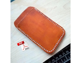 Leather Minimalist Wallet PDF Pattern Sewing Compact Card Holder Template
