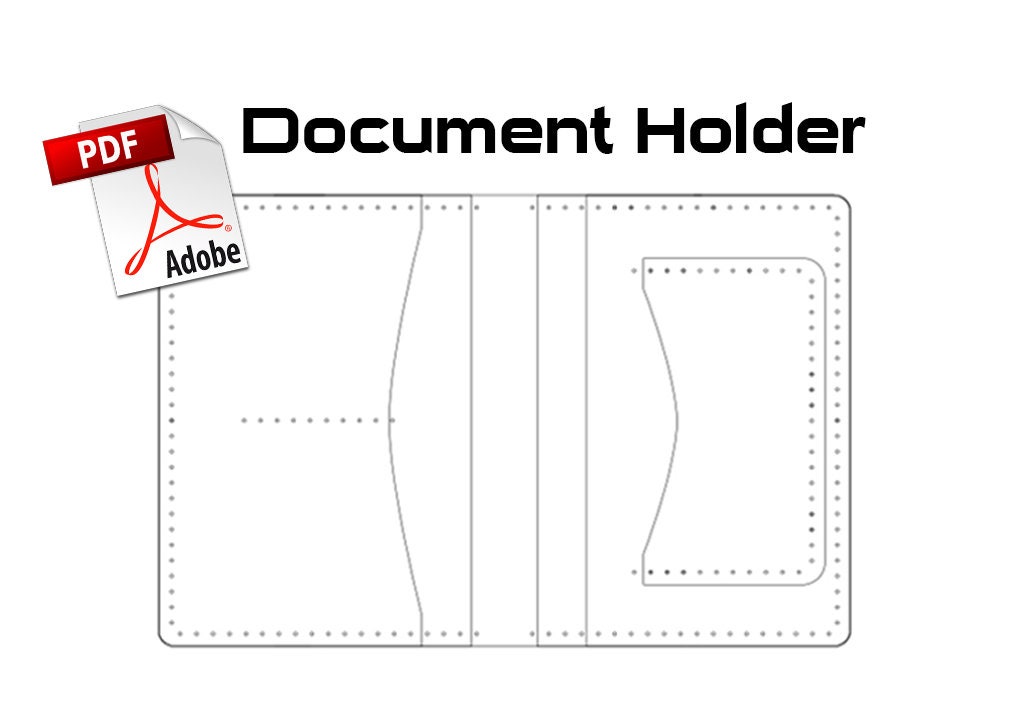 Document Holder PDF Pattern Case Leather Documents Template - Etsy