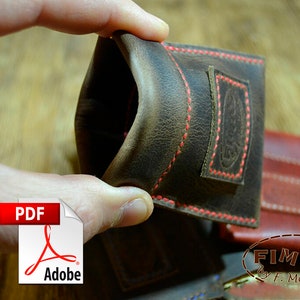 Leder Geldbörse PDF, Geldbörse für Männer, Nähen Vorlage Download, Geldbörse Nähanleitung