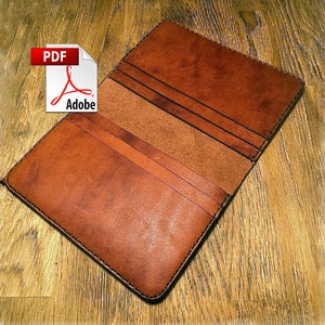 Leder Brieftasche Muster, Passhülle, Pdf Bifold Sewing Man Brieftasche, Kartenhalter PDF Vorlage Muster