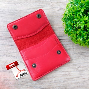Leather Wallet Sewing Pattern, PDF Minimalis Template Card Holder, wallet pattern to sew