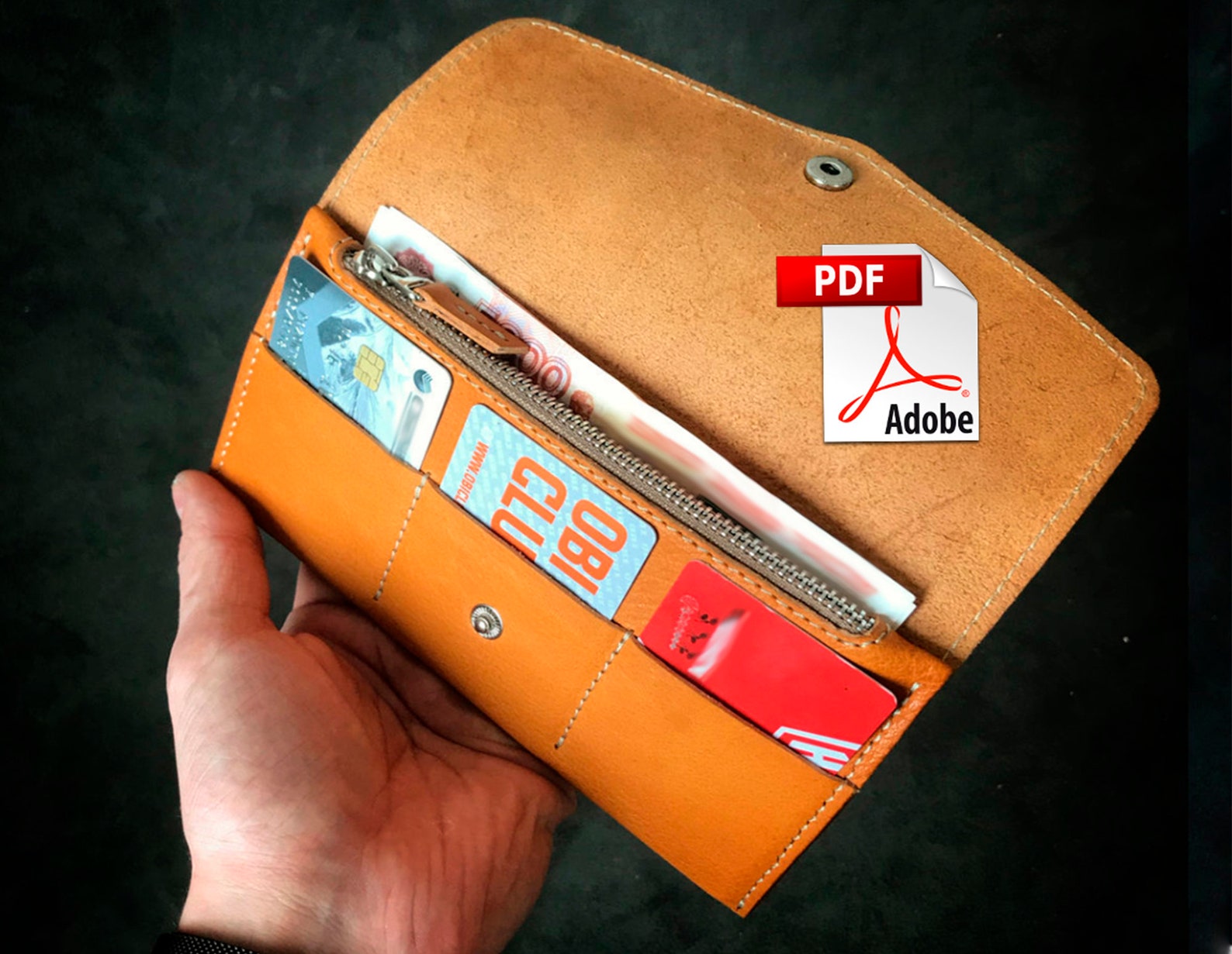 Envelope Wallet Pattern Leather Envelope Wallet Sewing Pattern (PDF Template) - Etsy