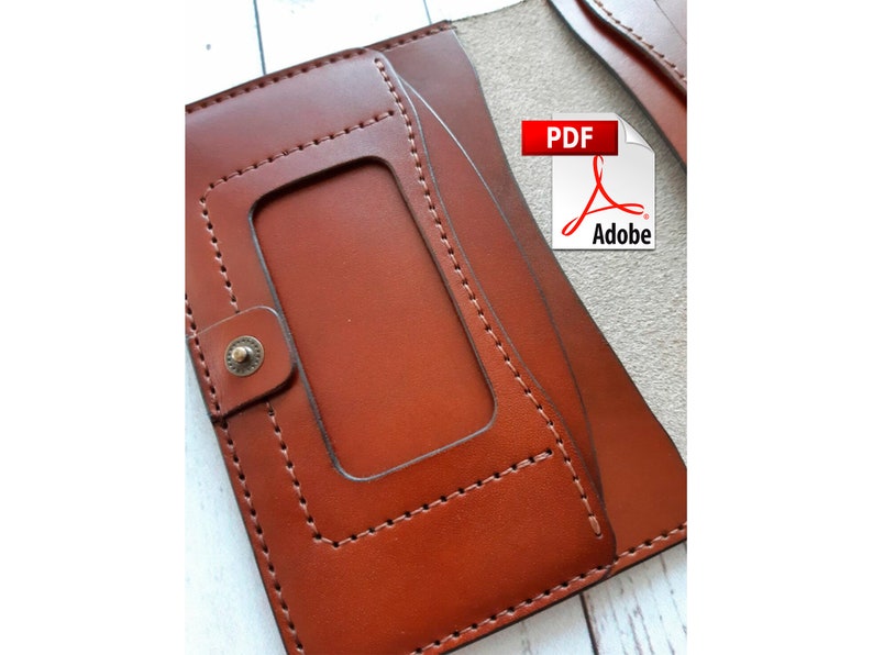 Document Holder Pattern Leather Wallet PDF Template Sewing Card Holder ...