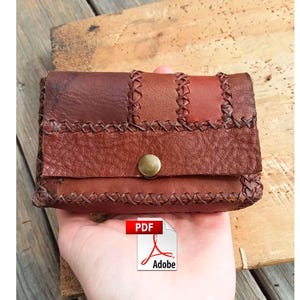 Belt Pouch Sewing Pattern Bag PDF Leather Scraps Wallet Template Handmade