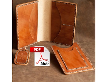 Leather Passport Holder & Car Document Wallet Sewing Pattern PDF