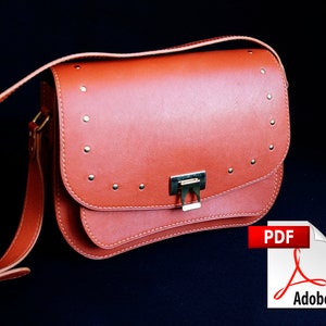 Women Bag Handmade, Leather Bag Pattern PDF Sewing, Template