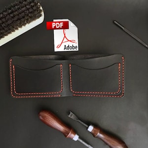 Bifold Wallet Pattern, Leather Wallet Pdf Template, Sewing Pattern Bifold Wallet