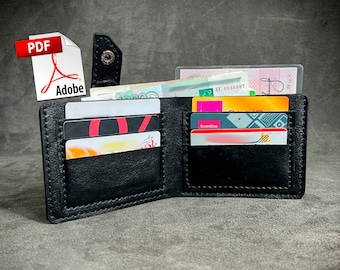 Bifold Wallet Pattern, Leather Wallet For Men PDF, Sewing Template