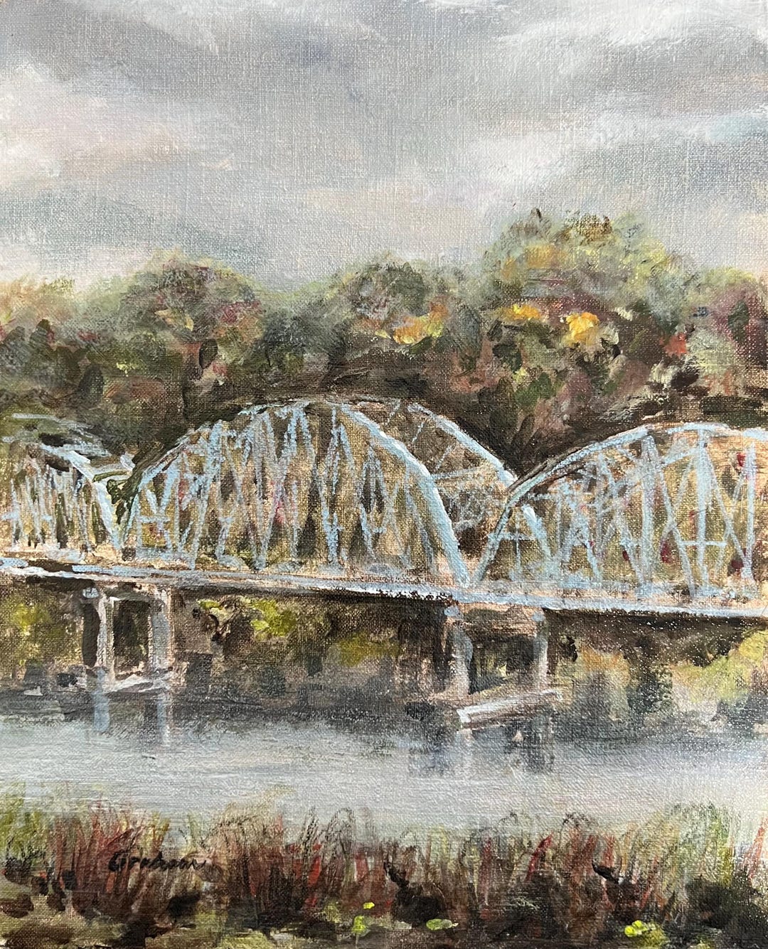 Vintage Bridge in Natural Landscape Allegheny River, Kittaning, PA ...