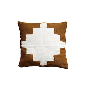 Raja Handwoven Pillow Cover | throw pillow | natural brown wool decorative throw pillows, rustic farmhouse pillow 20X20 22X22 24X24