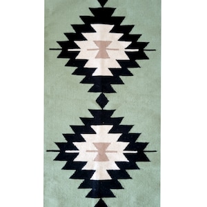 Green Arizona Handwoven Area Rug living room rug handwoven kilim rug | Living Room Rug Bedroom Rug Area Rug Kilim Rug