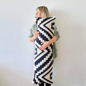 Extra Long Lumbar Pillow | oversized Lumbar pillow | throw pillow | decorative throw pillows, Black Pillow, Boho Pillow 14&quot; X 44&quot;