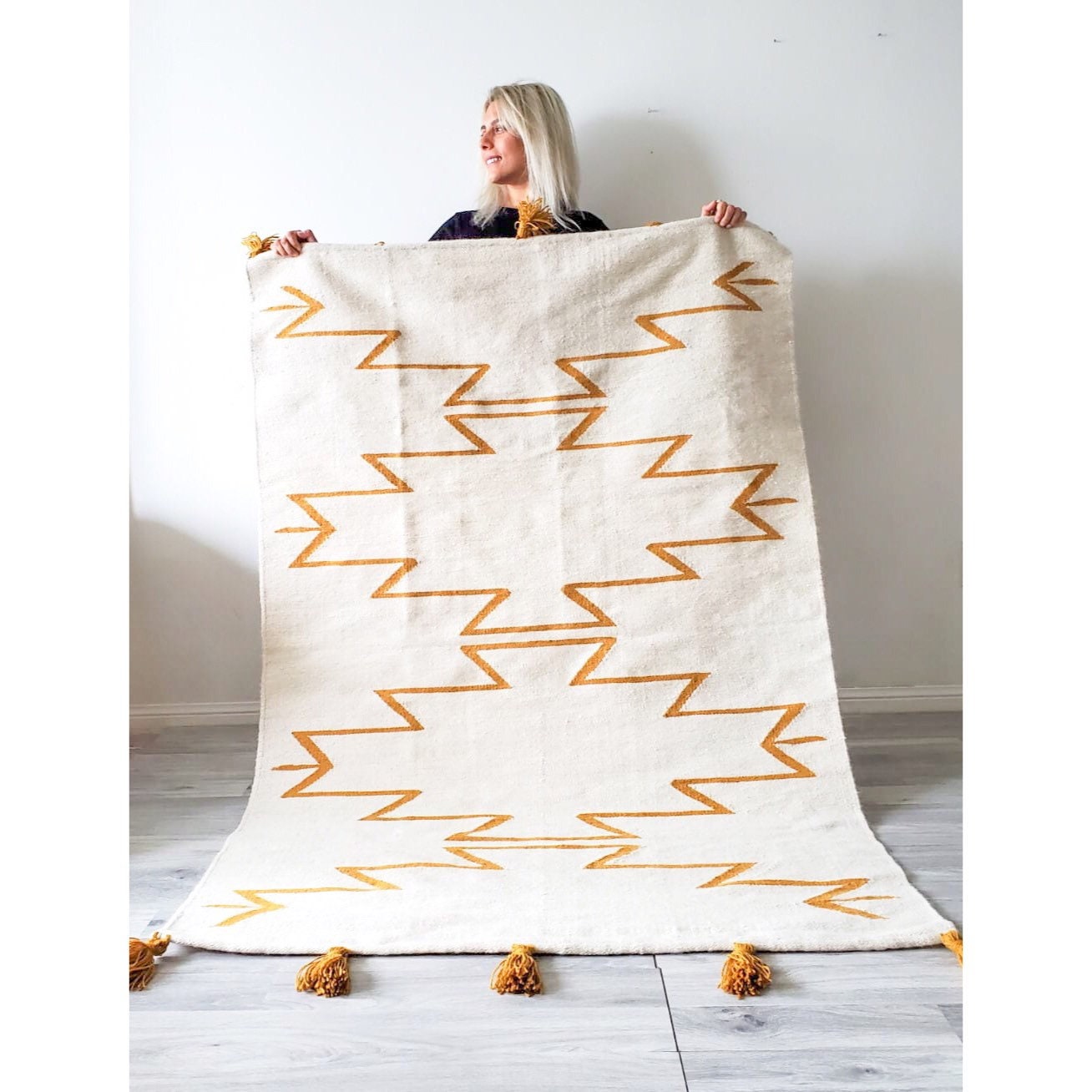 Mustard Area Rug Yellow Mustard Boho Rug Kilim Rug Area Etsy Australia