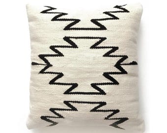 White Cotton Throw Pillow Handwoven | Lumbar Pillow, throw pillow, Boho pillow, Decorative Throw Pillow 18X18 20X20 22X22 24X24