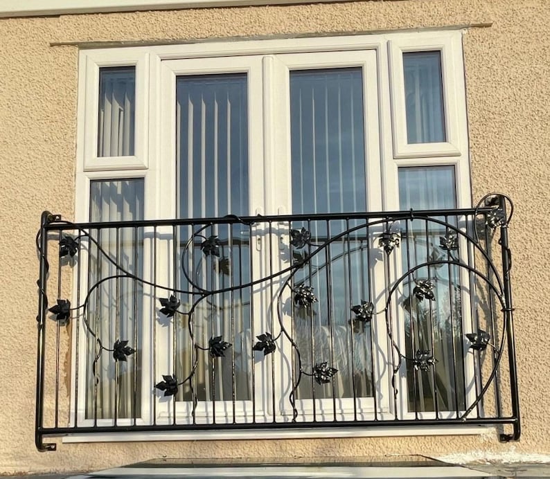 Window Balcony Railing Juliet Balcony, Balustrades, Railings, Powder Coated, Metal, Iron ...