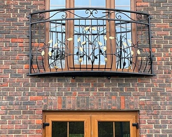 Powder coated juliet balcony, balustrades, railings. Number 52