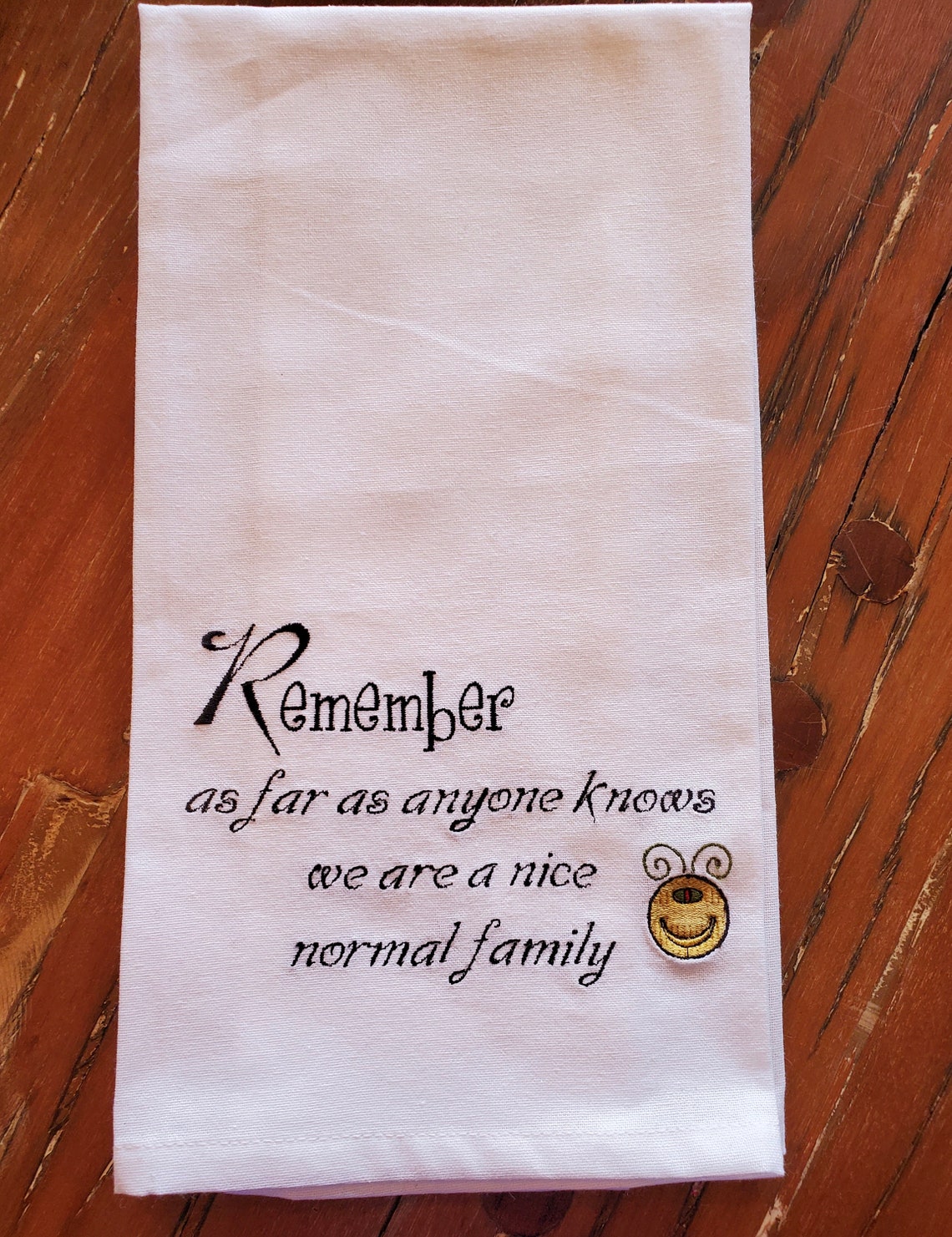 Kitchen Towel Funny Saying Normal Family Made in the USA Etsy