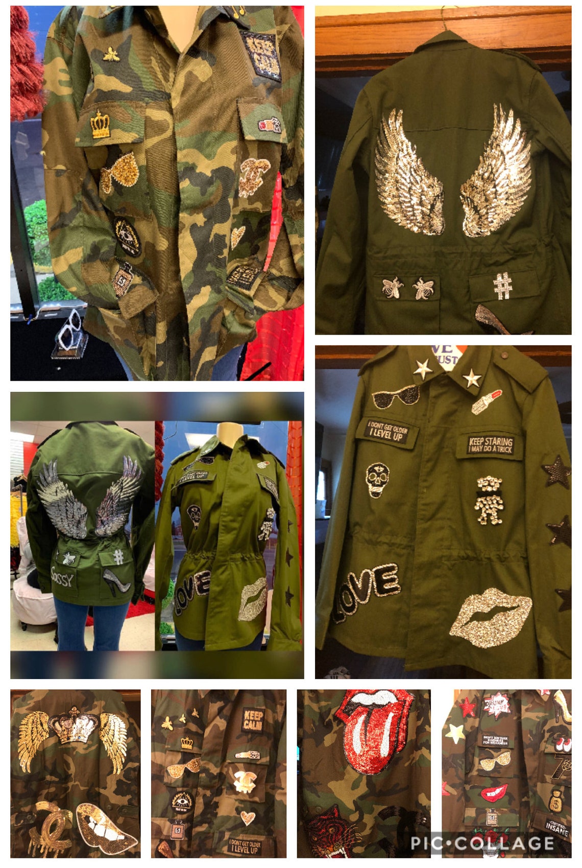 Custom Camo Army Jackets Etsy