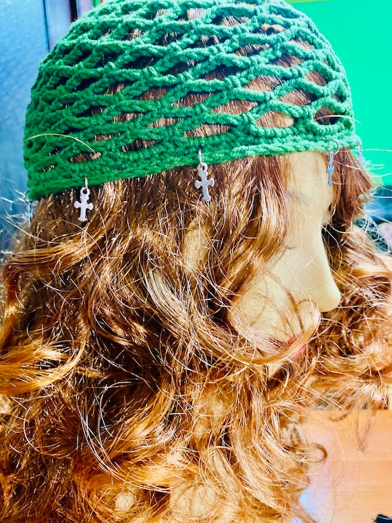 Buy Summer Mesh Beanie, Mesh Beanie, Green Mesh Hat, Handmade Mesh 