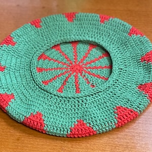 Oversized Rasta Hat, Rasta Beret, Big Rasta Reggae Crochet Handmade