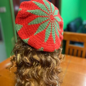 Oversized Rasta Hat, Rasta Beret, Big Rasta Reggae Crochet Handmade