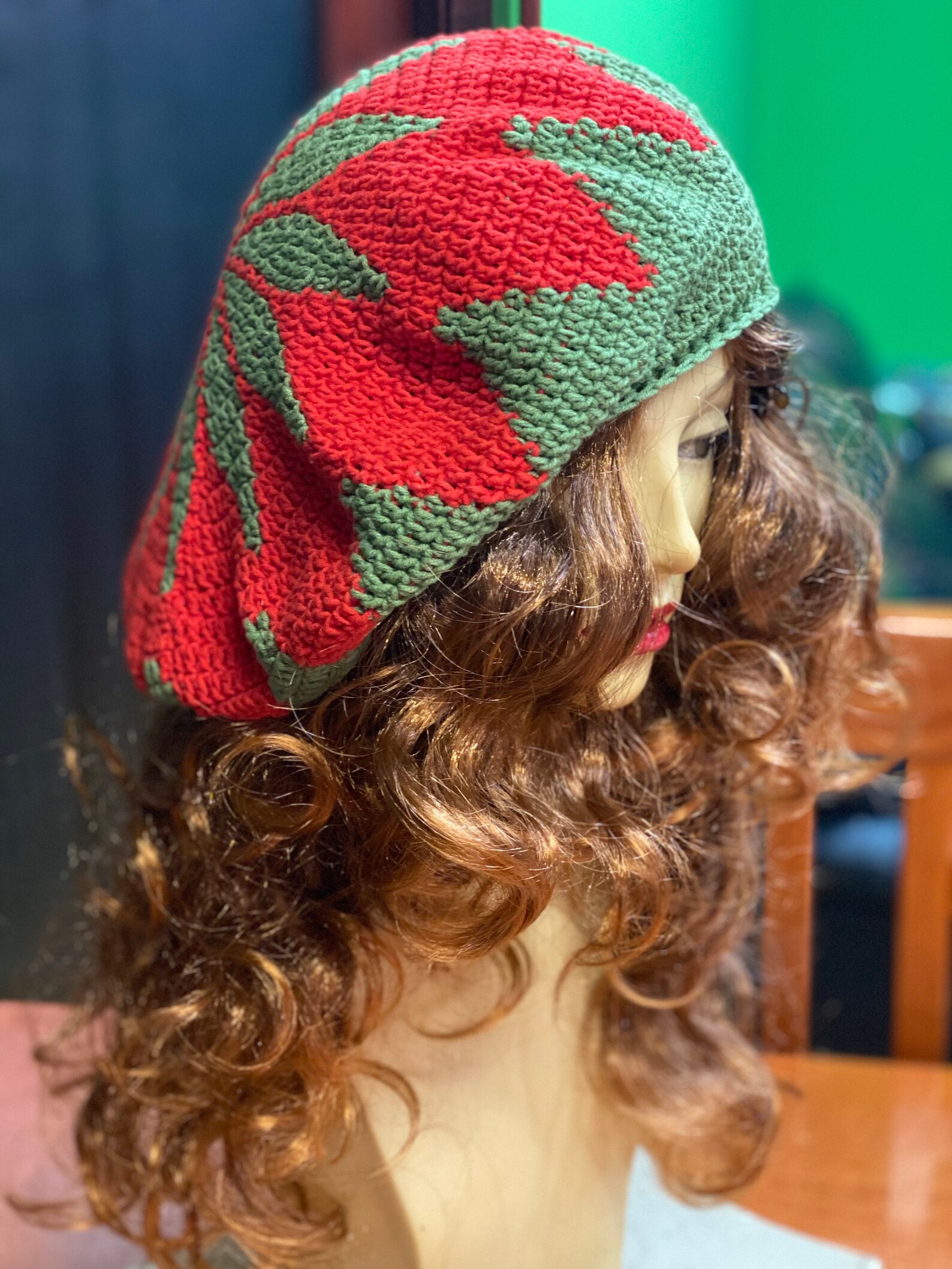 Oversized Rasta Hat, Rasta Beret, Big Rasta Reggae Crochet Handmade ...