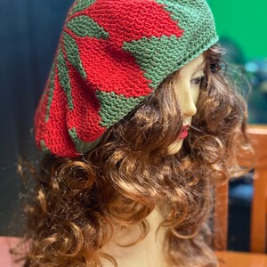 Oversized Rasta Hat, Rasta Beret, Big Rasta Reggae Crochet Handmade